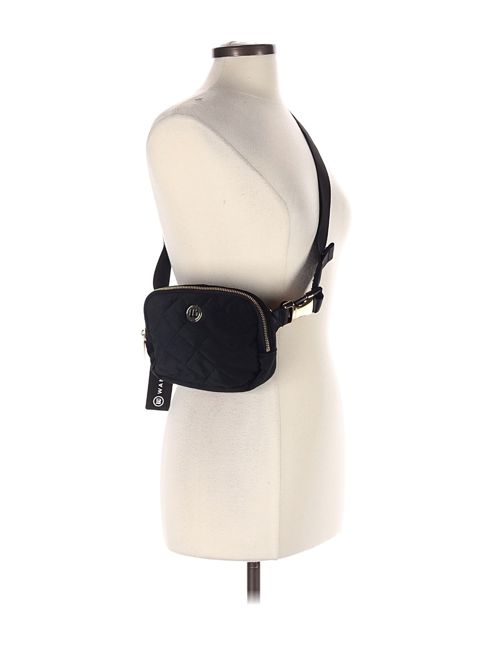 Quilted Black Crossbody Belt Bag